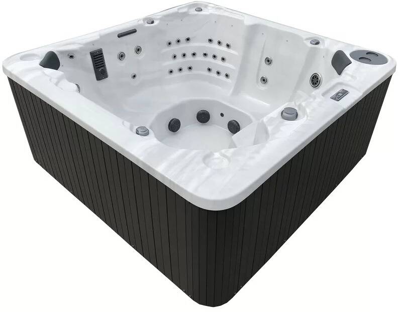 8-Person 88-Jet Acrylic Square Hot Tub