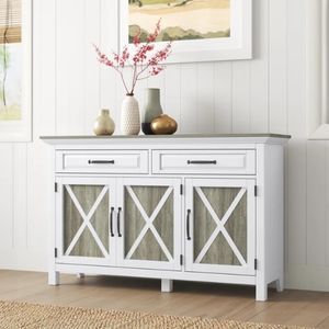 Wood 2-Drawer Sideboard