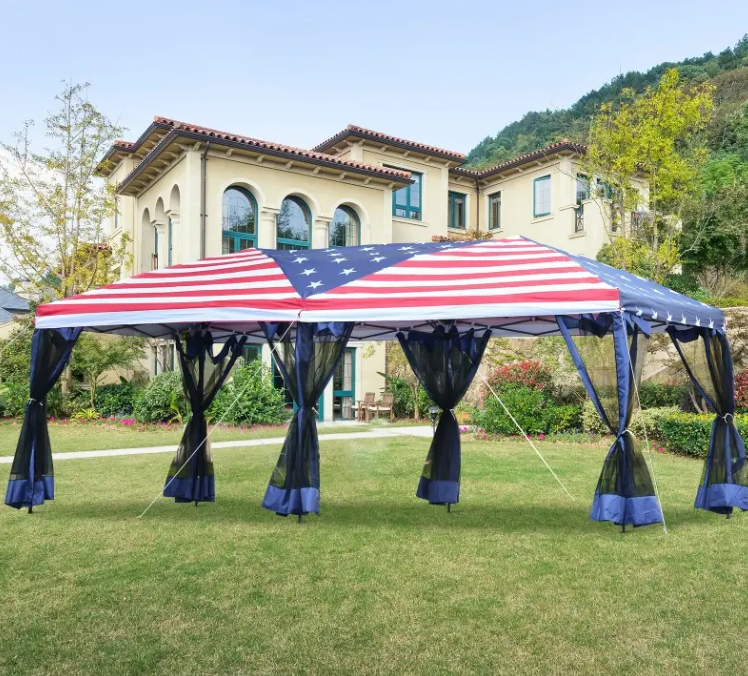 American Flag 10' x 20' Pop-Up Tent