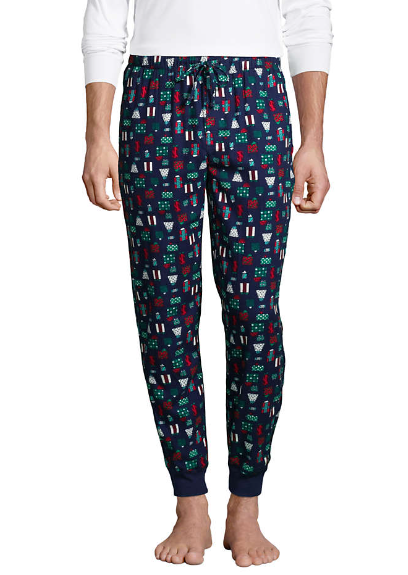 Lands' End Men's Flannel Jogger Pajama Pants