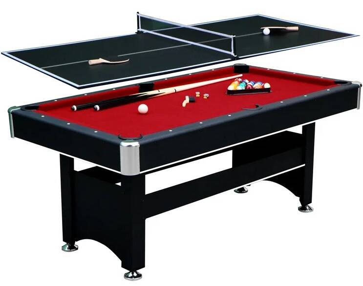 Wood 6' Pool & Table Tennis Table