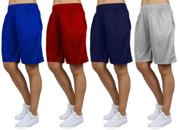 4-Pack Men's & Women's Mesh Shorts