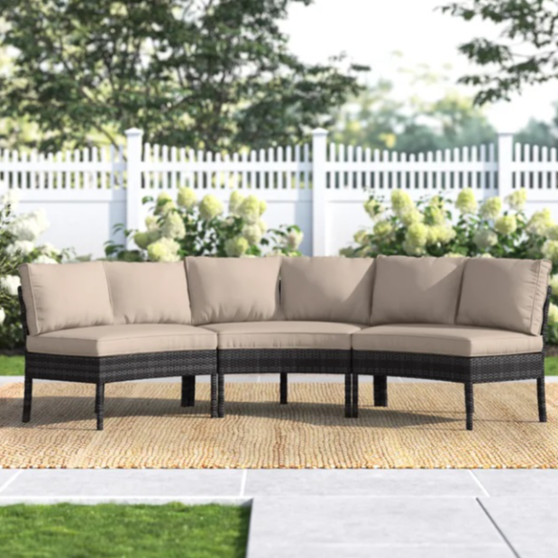 Wicker Curved Patio Sectional