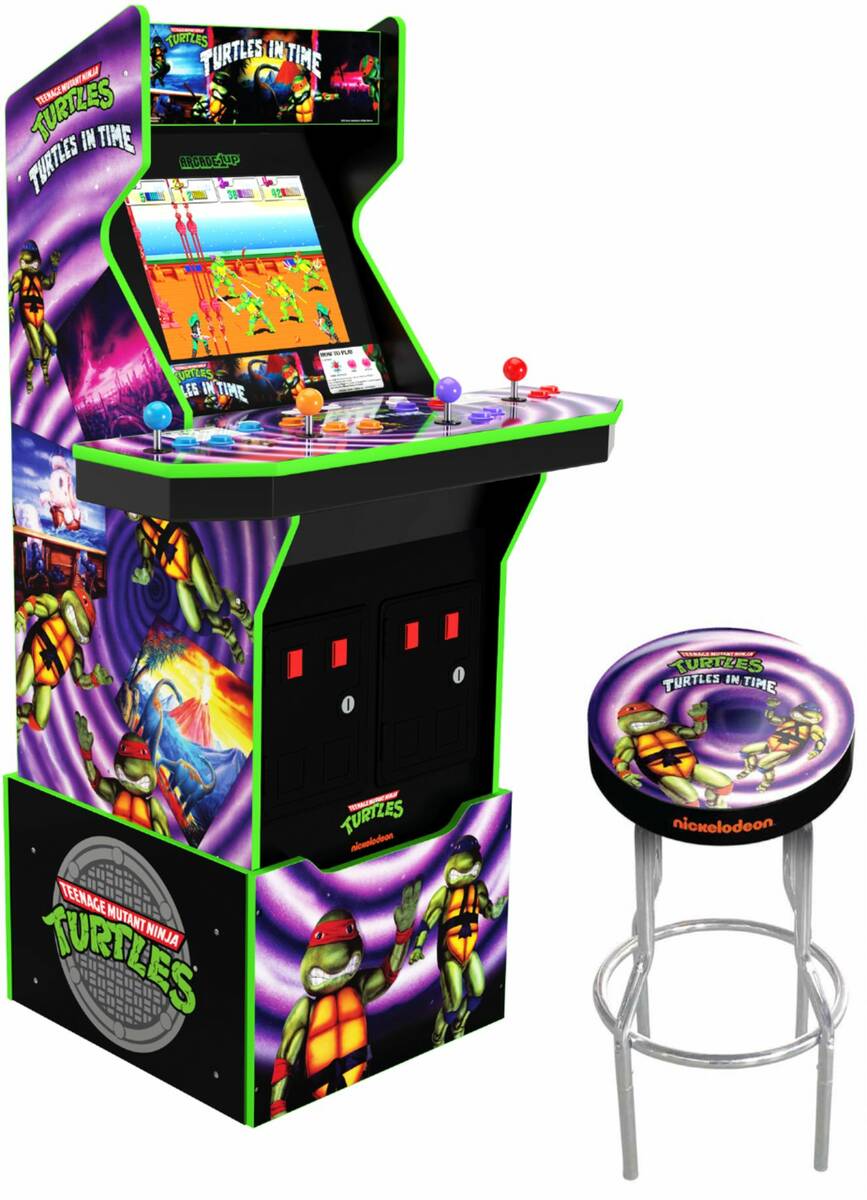 Arcade1Up Turtles In Time Arcade w/ Stool