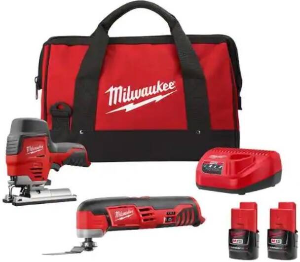 Milwaukee 12V Cordless Jigsaw & Oscillating Multi-Tool Kit