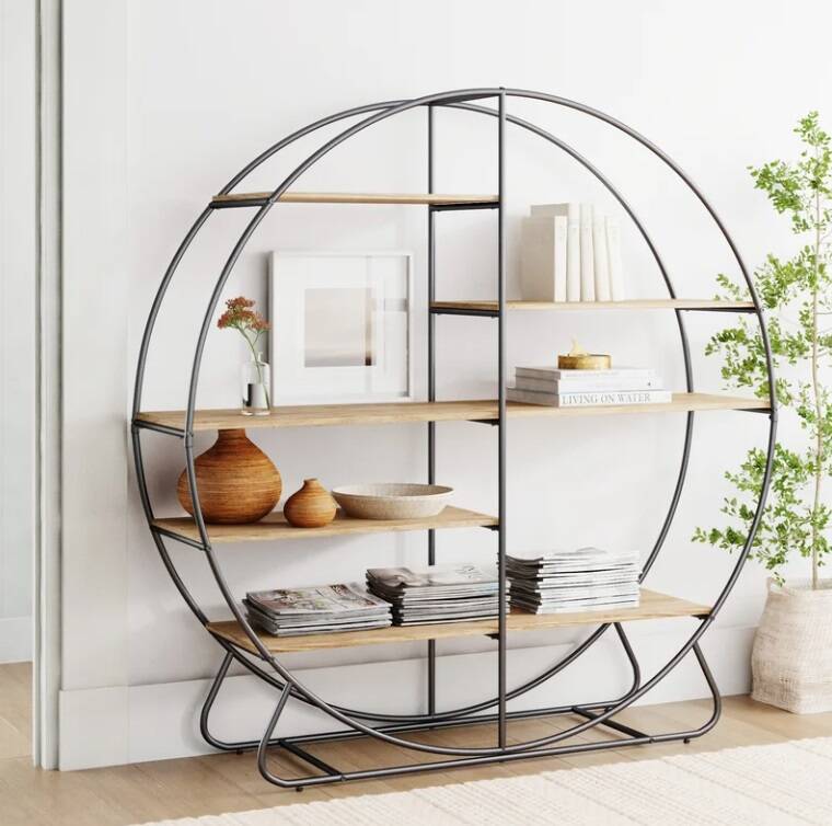 5-Tier Steel Farmhouse Bookcase