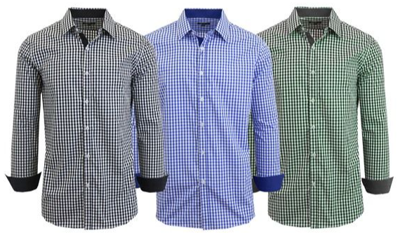 3-Pack Galaxy By Harvic Men's Dress Shirts