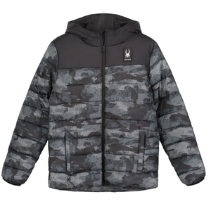 Spyder Men's Print Circuit Block Puffer Jacket