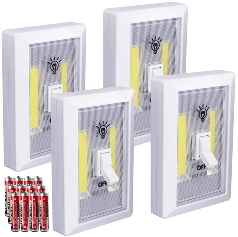 4-Pack Wireless LED Light Switch