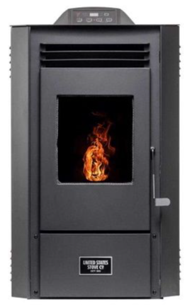 US Stove 1,300-Sq. Ft. Woot Pellet Stove w/ 50-lb. Hopper