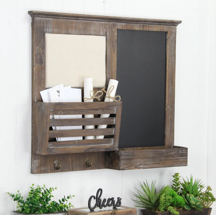 Wall Mount Chalkboard Key Organizer