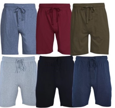 6-Pack Men's Cotton Lounge Shorts