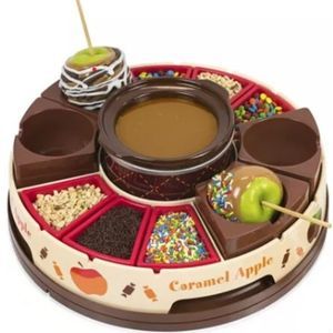 Nostalgia Lazy Susan Caramel Apple Fondue