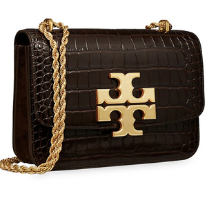 Tory Burch Croc-Embossed Leather Shoulder Bag