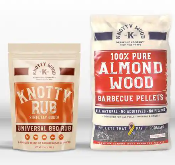 Wood BBQ Pellets & Knotty Rub Combo Kit