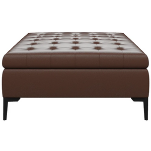 Faux Leather Tufted Ottoman