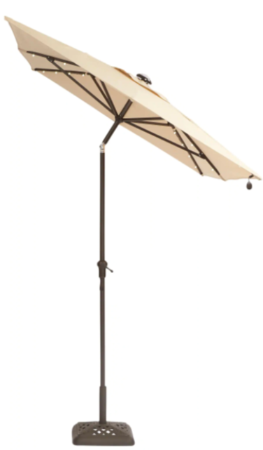 Hampton Bay 10' Patio Umbrella w/Solar Lights