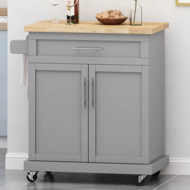 Wood 32'' Kitchen Storage Cart