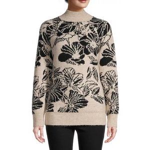 Liz Claiborne Women's Mock Neck Pullover Sweater