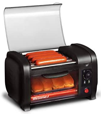 Elite Gourmet Hot Dog Toaster Oven w/ Rollers