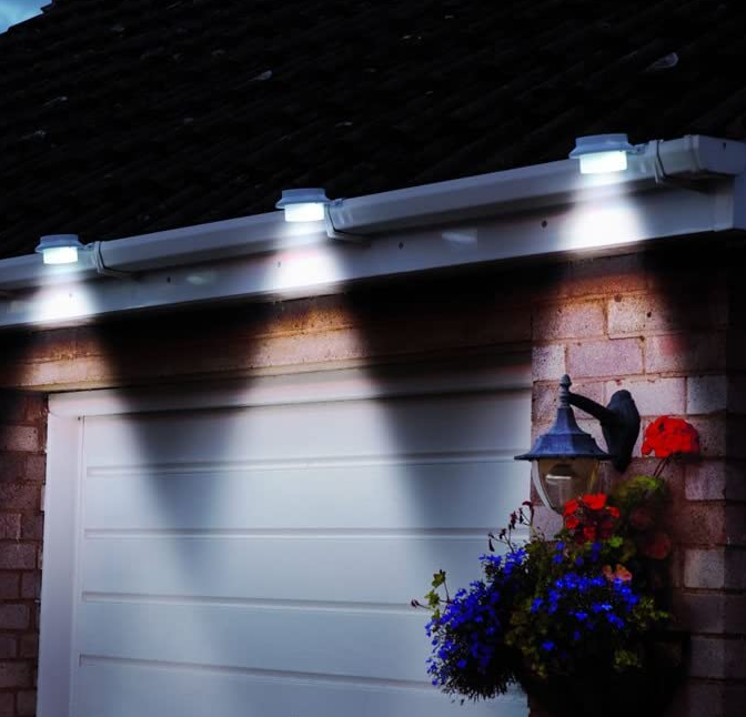 4-Pack Outdoor Solar Gutter LED Lights