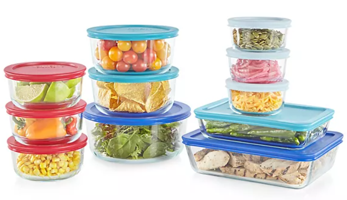 Pyrex 22-Piece Glass Food Storage Set