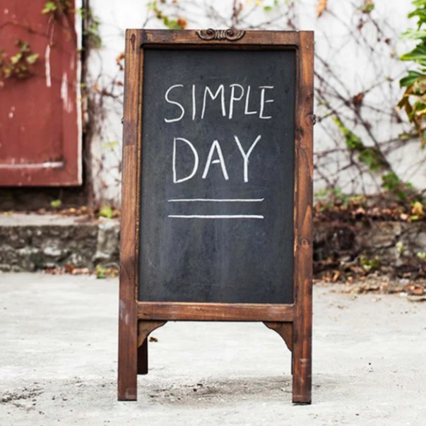 Wood Freestanding Chalkboard