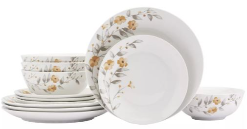 The Big One Ceramic 12-Piece Dinnerware Set