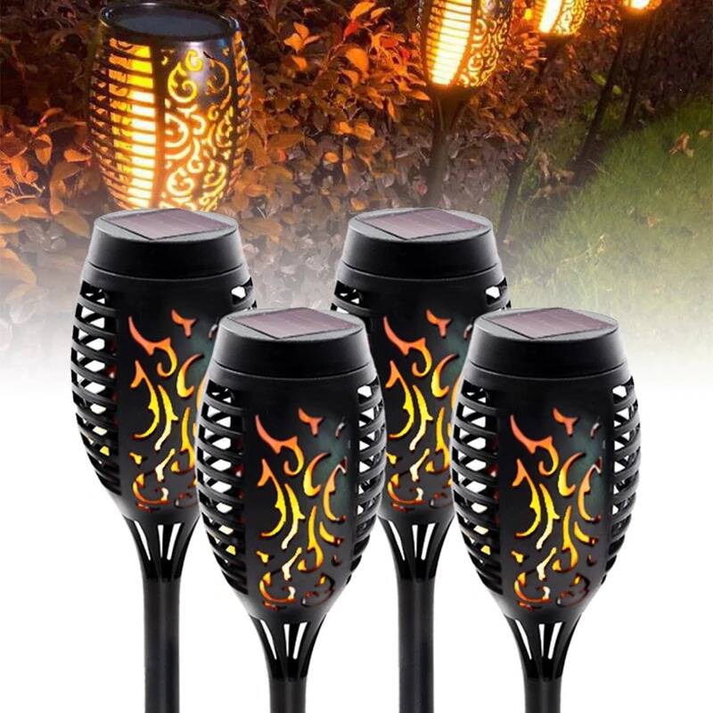 4-Pack Solar Waterproof Torch Lights