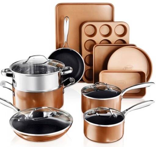 Gotham Steel 15-Piece Ceramic Cookware & Bakeware Set