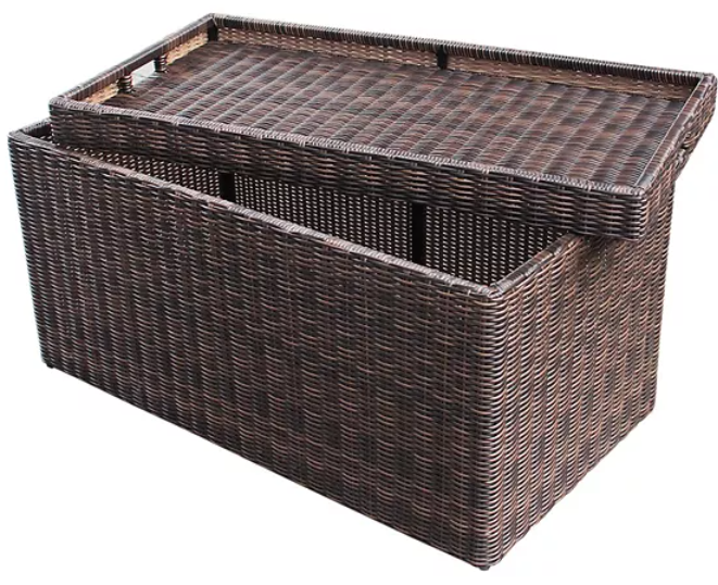 Rattan Patio Storage Coffee Table