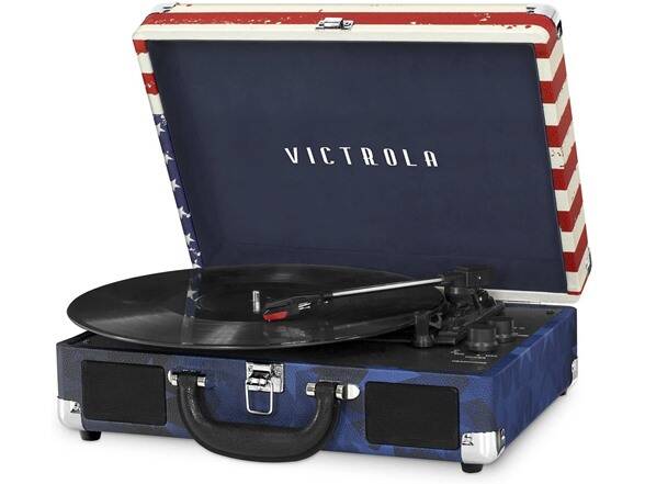 Victrola Vintage 3-Speed Bluetooth Portable Suitcase Record Player