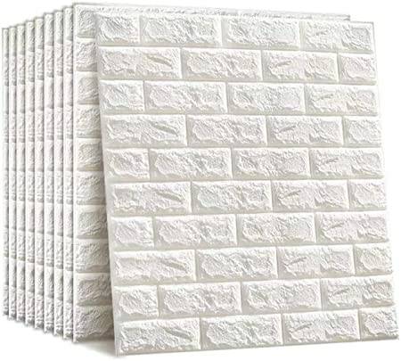 10-Piece 3D Brick Wall Sticker