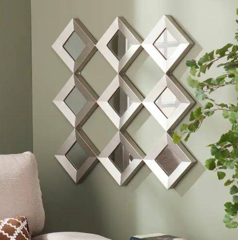 Olivia Mirrored Squares Wall Sculpture