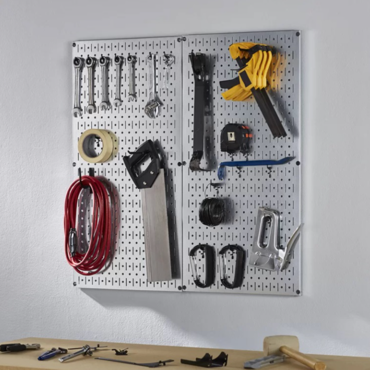 Metal Pegboard Garage Organizer