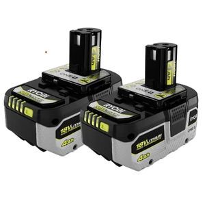 2-Pack Ryobi One+ 18V 4.0 Ah Battery