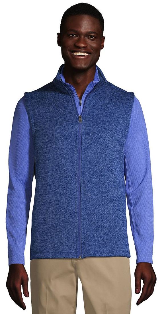 Lands' End Men's Sweater Fleece Vest