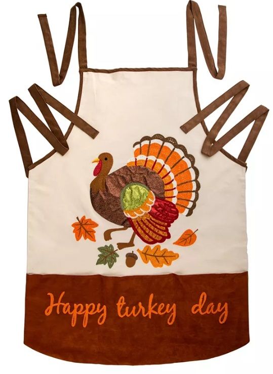 Embroidered Turkey Apron