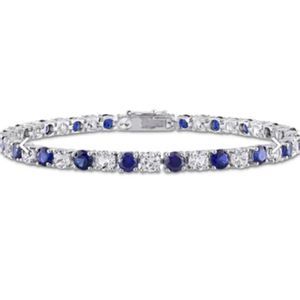 6ctw Sapphire Tennis Bracelet in Sterling Silver