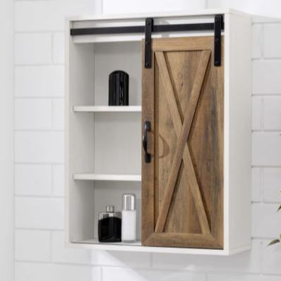 Sliding Barn Door Wall Storage Cabinet