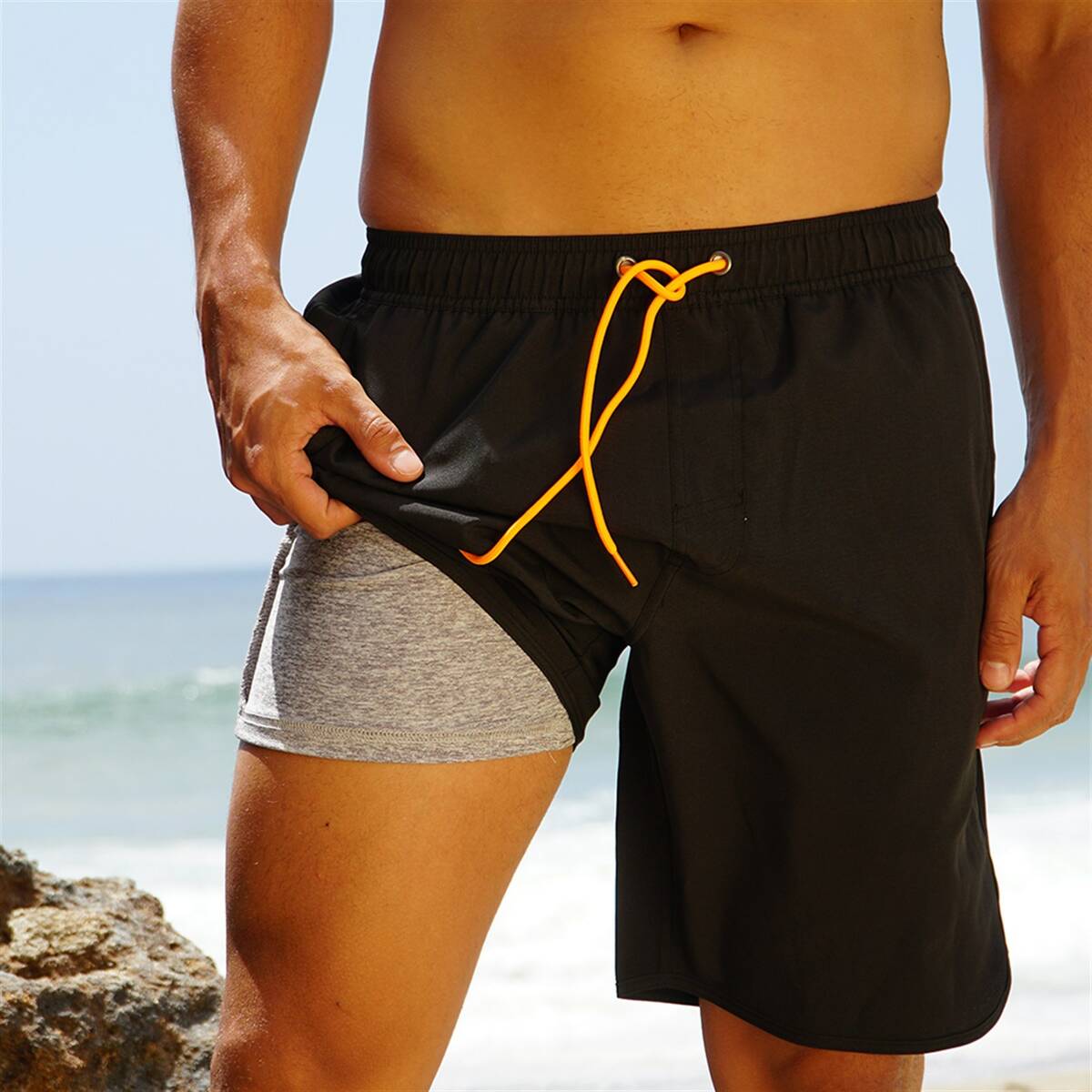 Lined Swim Trunks w/ Pockets