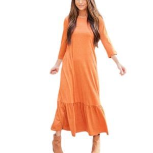 Long-Sleeve Maxi Dress