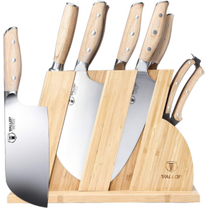 Wallop 8-Piece Kitchen Knife Set w/ Wooden Block