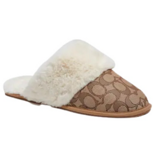 Coach Women's Faux Fur Slippers