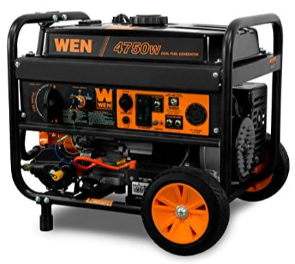 WEN Dual Fuel 4,750W Generator w/Electric Start