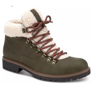 Sun + Stone Men's Faux Leather Lace-Up Boots