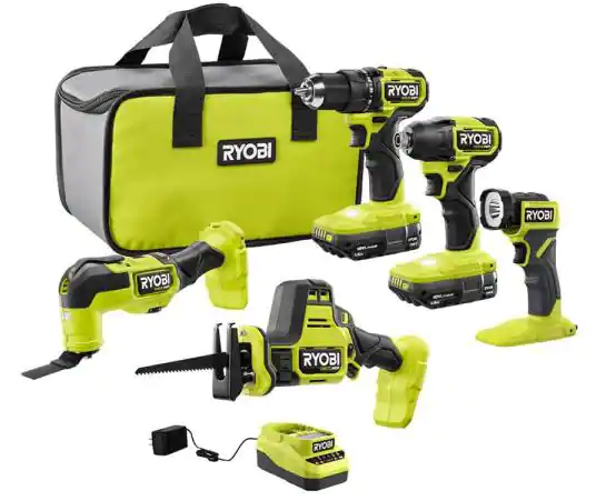 Ryobi One+ HP 18V Cordless 5-Tool Combo Kit