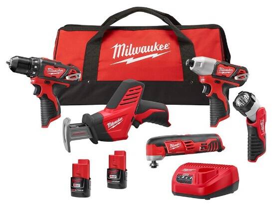 Milwaukee 12V Lithium-Ion Cordless 5-Tool Kit