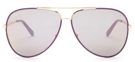 Salvatore Ferragamo 60mm Aviator Sunglasses