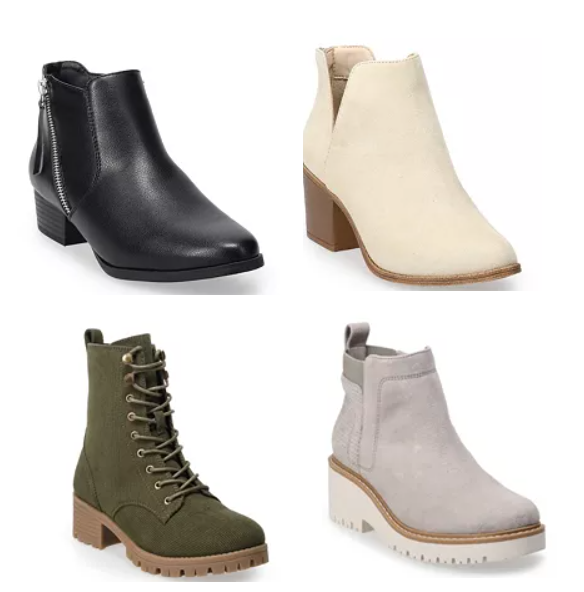 2-Pairs of Women's Boots & Booties @Kohl's